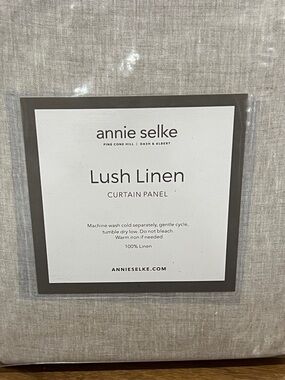 Annie Selke Lush Linen Curtain Panel - Natural Linen